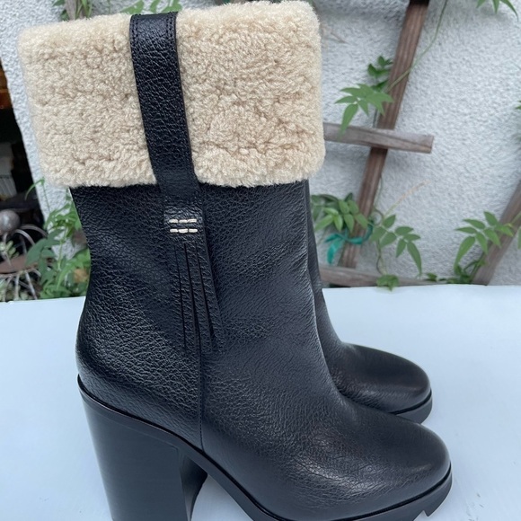 Paige Whitney Shearling Lined Boot in Black NEW - Picture 7 of 9